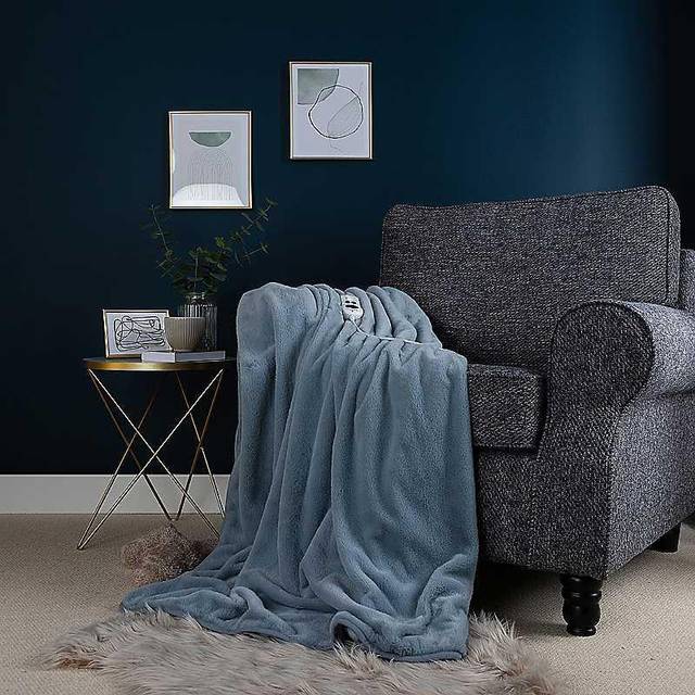 (Duck Egg) Slumberdown Elegantly Warm Luxury Heated Throw