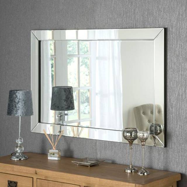 Maude Framed Wall Mounted Accent Mirror - Black (61cm x 91cm)