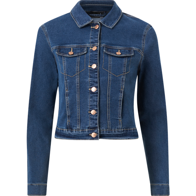 VERO MODA VMLUNA LS Slim DNM jacka Mix GA NO 10279492, Mellanblå denim, M