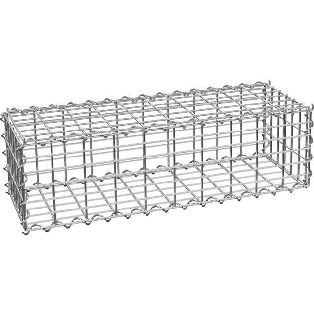 Gabion Basket, Galvanized-Steel Gabion Wall/ Cage 5x10cm Corrosion-resistant - 100 x 30 x 30 cm