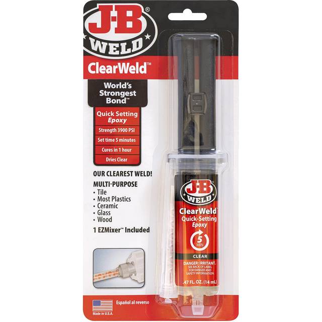 J-B Weld ClearWeld Quick Setting Epoxy, 50114, 0.47 Oz.