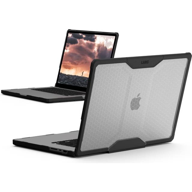 UAG Designad för MacBook Pro 16 Tum Fodral 2021-2023 A2991 M3 Pro/Max, A2780 M2, A2485 M1 Robust Lightweight Touch ID Mil-Grade Plyo Laptopfodral av URBAN ARMOR GEAR, Klar Genomskinlig