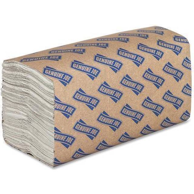 "Genuine Joe C-Fold Paper Towels - 1 Ply - C-fold - 13"""" x 10"""" - White"