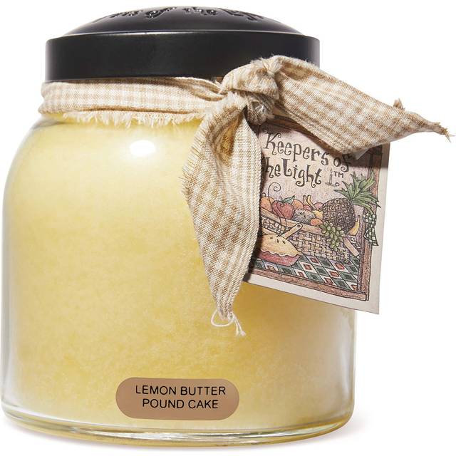A Cheerful Giver - Lemon Butter Pound Cake - 34oz Papa Scented Candle Jar with Lid - Keepers of the Light - 155 Hours of Burn Time Gift for Wome
