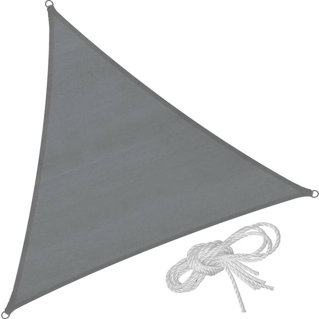 Tectake Triangular 400cm Shade Sail - Grey, Grey
