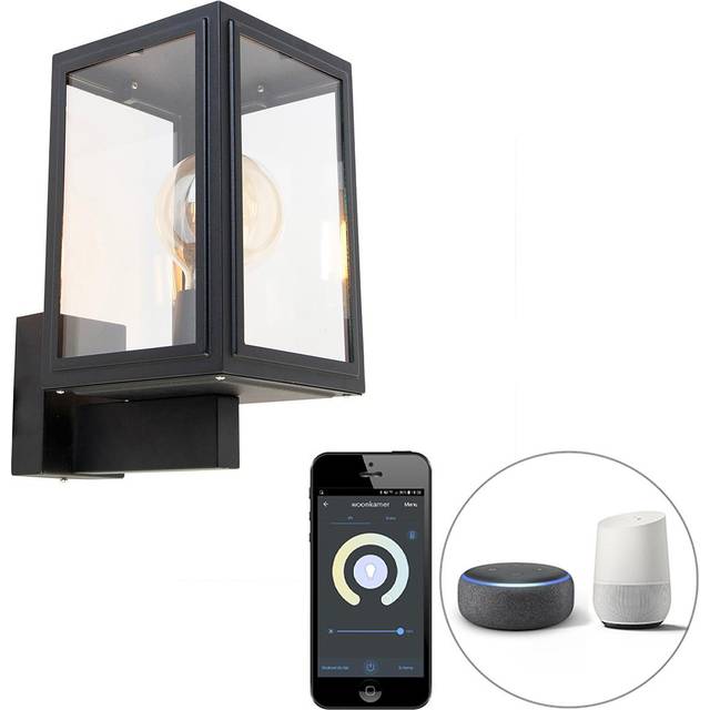 Smart Country Wall Light Black Incl. Wifi G95 - Sutton Up