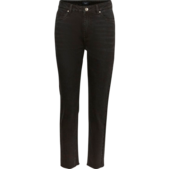 Vmbrenda Hög Midja Rak Passform Ankel Jeans - Dubh - 25/30