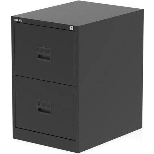 Qube by Bisley 2 Drawer Filing Cabinet Black
