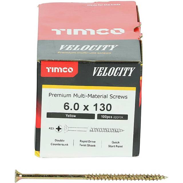 Timco Multi-Purpose Countersunk Velocity Screw - 6.0 x 130 (100 pack)