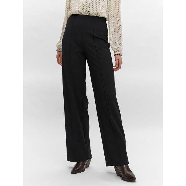 VERO MODA dam Vmbecky Hr Wide Pull On Pant Noos byxor, Silver Mink, L / 34L