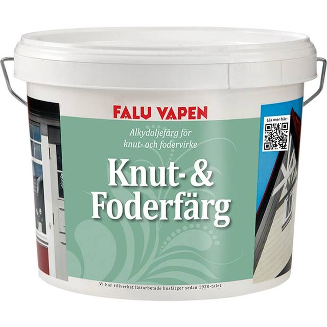 Knut & Foderfärg Vit 3L, Falu Vapen, 51403