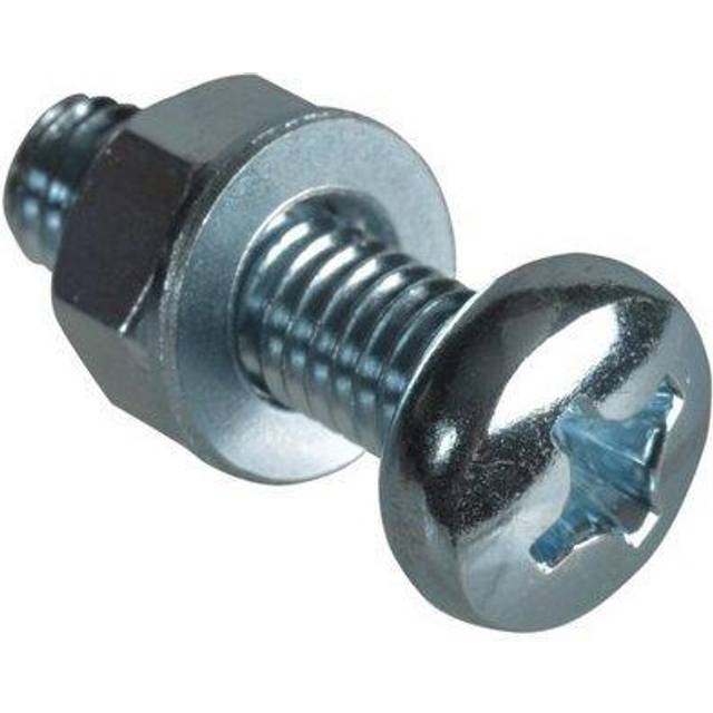 Forge FPMSPH620 Machine Screw Pozi Pan Head ZP M6 x 20mm Forge Pack of 8