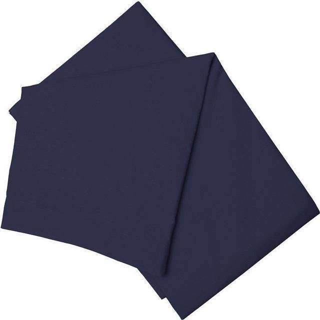 Belledorm Plain Dye Percale Flat Sheet - DOUBLE, NAVY