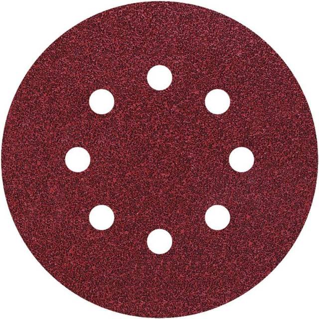Wolfcraft 2069000 Excenterslippapper med kardborrband, perforerad Kornighet 40 (Ø) 125 mm 5 st