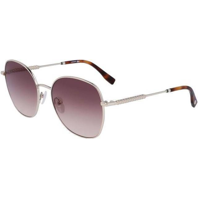Lacoste Burgundy Gradient Round Ladies Sunglasses L257S 712 56 - Red (Dimension: 6.0000x5.0000x4.0000 inches)