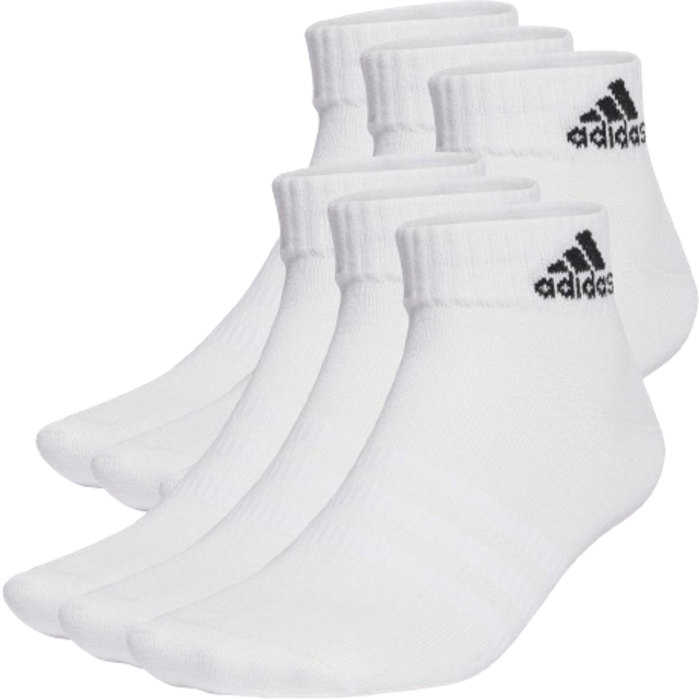 adidas Unisex - Vuxen Thin and Light Sportswear Ankle Socks 6 Pairs, Medium Grey Heather/White/Black, 13-14.5