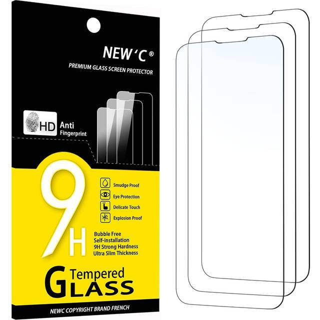 "3 Pack Designed for iPhone 16e, iPhone14, iPhone 13, iPhone 13 Pro (6.1"") Screen Protector Tempered Glass,Case Friendly Scratch-proof, Bubble Free,"