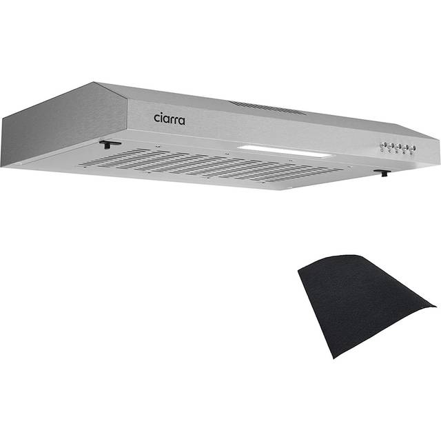 CIARRA 60cm Stainless Steel Visor Cooker Hood 600mm Wall Mounted Kitchen Extractor Fan