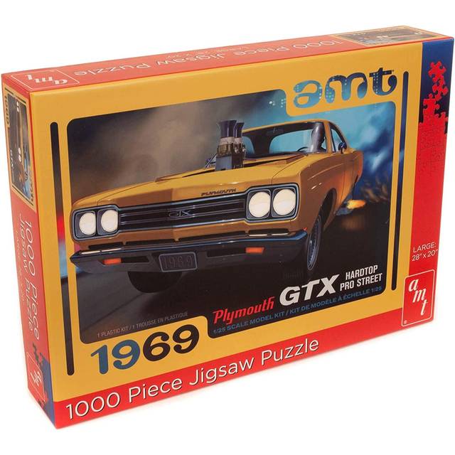 Jigsaw Puzzle 1969 Plymouth GTX Hardtop Pro Street MODEL BOX PUZZLE (1000 piece) by AMT