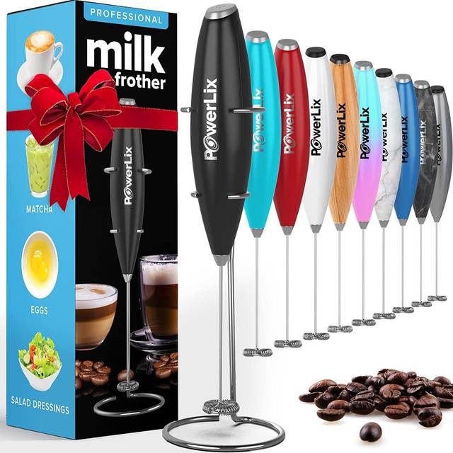 PowerLix Milk Frother Handheld Battery Operated Electric Foam Maker