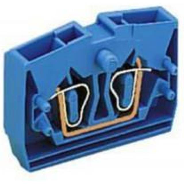 WAGO 264-324 2 Conductor 24A Centre Terminal Block Fixing Flange Blue