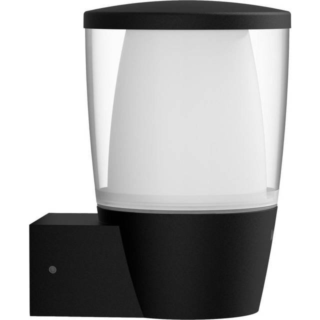 WiZ White and Colour Elpas LED Outdoor Wall Light [Black] WiFi App Control. for Home, Garden, Terrace and Patio Lighting.