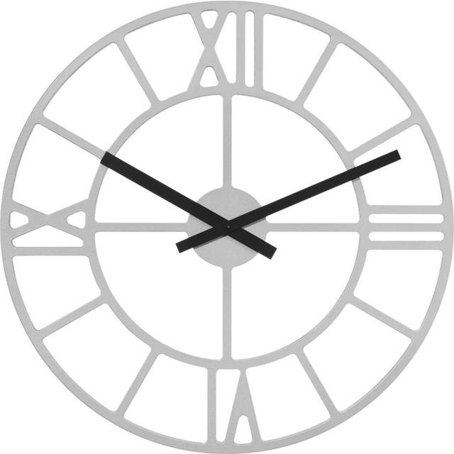 Hermle 30915-x52100 large 70cm round silver wall clock