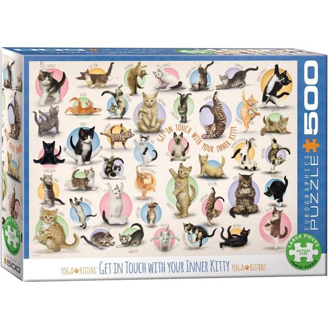 Eurographics 6500-0991 yogakattpussel, flerfärgad, 48 x 68 cm