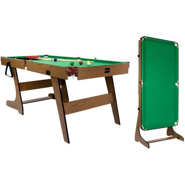 Charles Bentley Premium 6ft Pub Style Folding Snooker and Pool Games Table, Multi