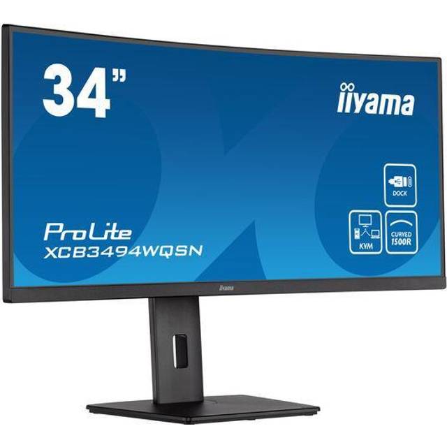 iiyama PROLITE XCB3494WQSN-B5 34" VA Monitor, 3440 x 1440 UWQHD, 120Hz, 1ms