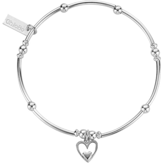 ChloBo Mini Noodle Ball Heart In Heart Bracelet SBMNB732