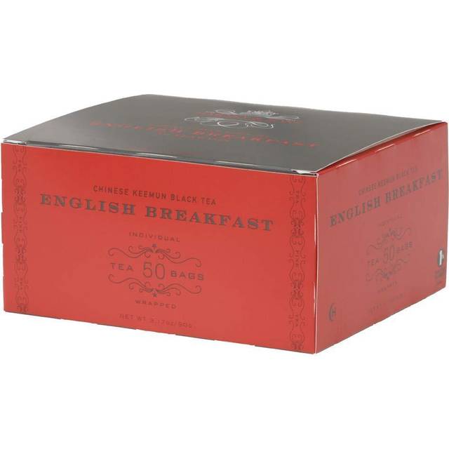English Breakfast, Box of 50 Wrapped Teabags - Teabags Box of 50 Wrapped Teabags of Chinese Black Tea, by Harney & Sons Fine Teas