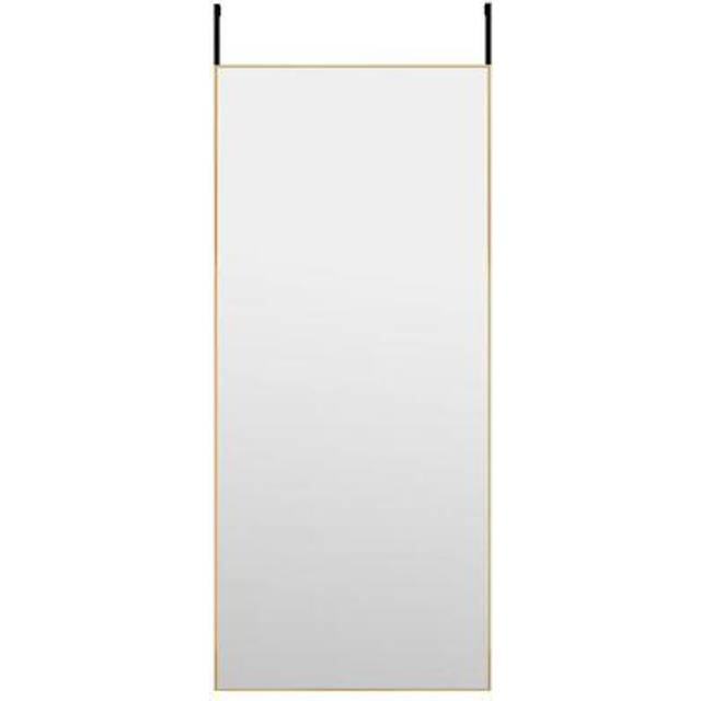 Dörrspegel svart 40x100 cm glas och aluminium