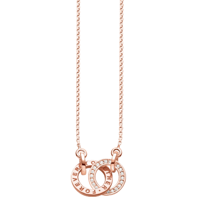 Thomas Sabo Rose Gold Plated Together Forever Necklace KE1488-416-40-L45v