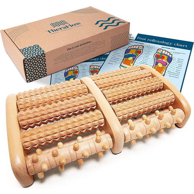 heraflow Large Dual Foot Massager Roller  Heel & Arch Pain Relief