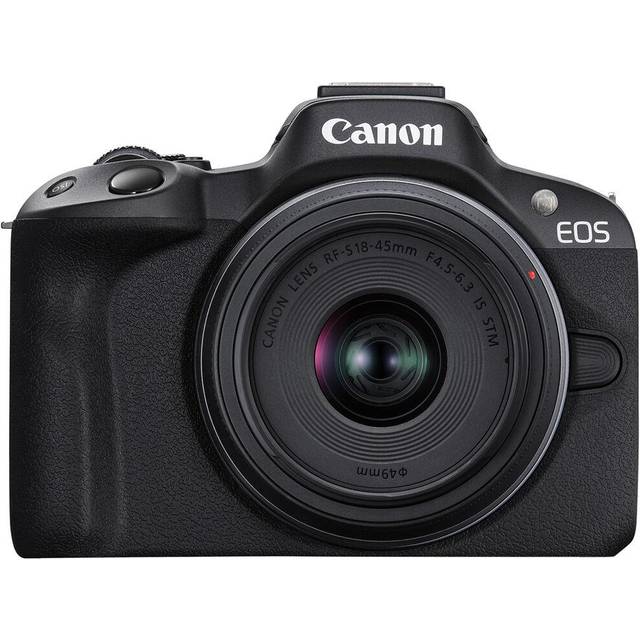 Canon EOS R50 Mirrorless Camera with 18-45mm Camera Lens in Black