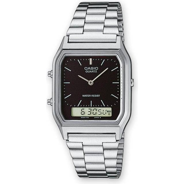 Casio Vintage AQ-230A-1DMQYES - Herr - 28 mm - Analogt - Quartz - Mineralglas - Black (18 mm)