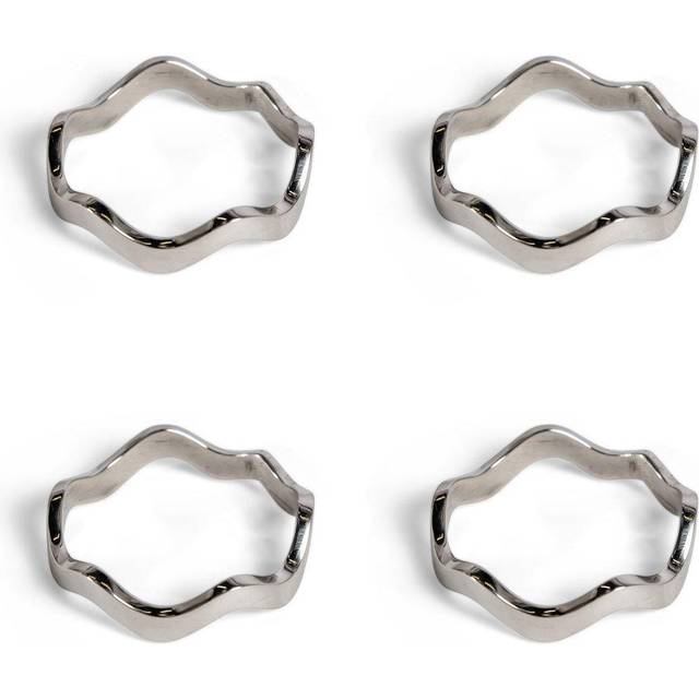 Sagaform Anna servettring 4-pack Silver - Silverfärgad