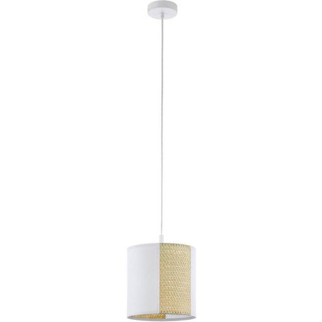 Hanging Ceiling Pendant Light White Seagrass 1x 40W E27 Hallway Feature Lamp