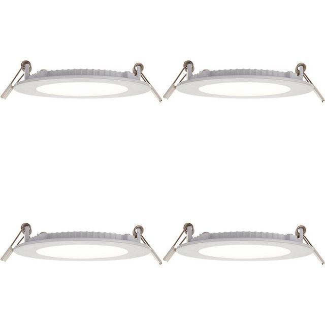 4 PACK Ultra Slim Recessed Ceiling Downlight - 6W Cool White LED - IP44 Rated