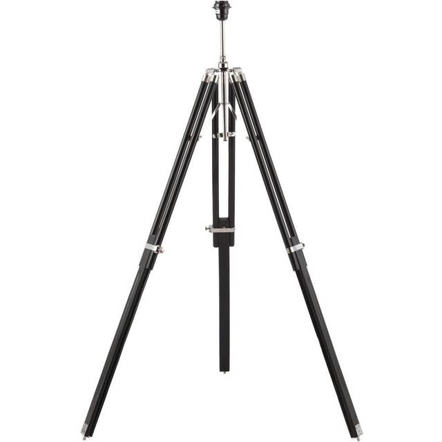 Adjustable Tripod Floor Lamp Dark Wood Standing Height Living Room Light Base