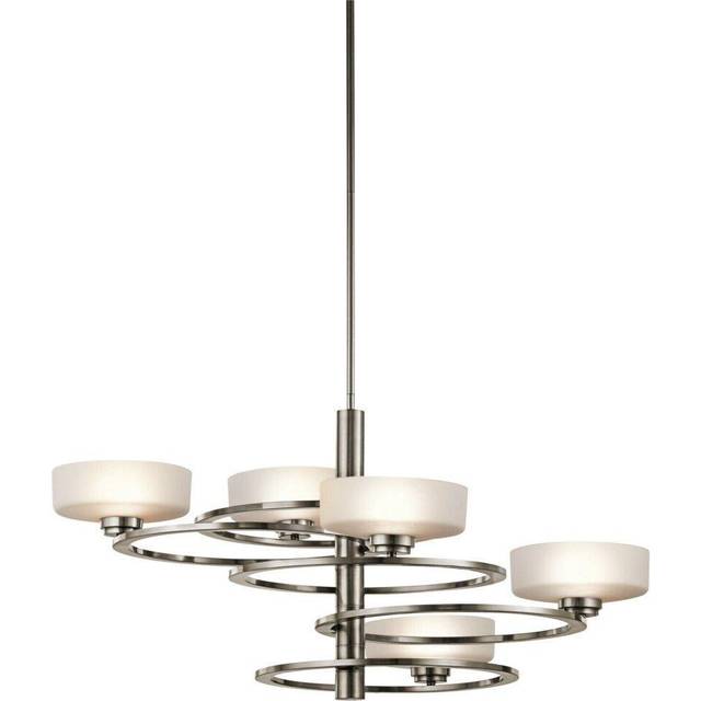 4 Bulb Chandelier Hanging Pendant LIght Classic Pewter LED G9 3.5W Bulb