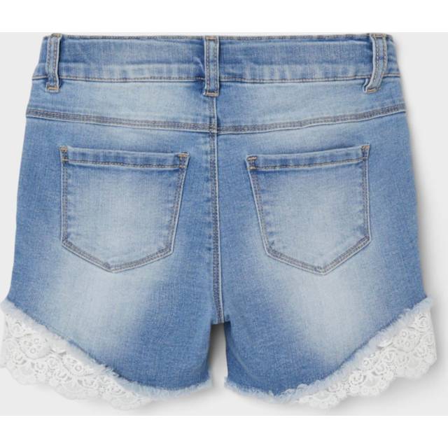 Name It Jeansshorts för flickor, Medium blå denim, 110 cm