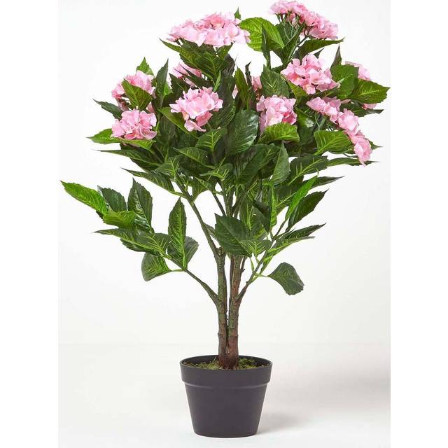Homescapes Artificial Pink Hydrangea in Pot, 85 cm