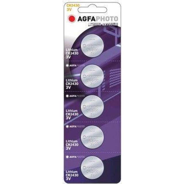 CR2430 5-pack AgfaPhoto knappcellsbatteri - Lithium, 3V
