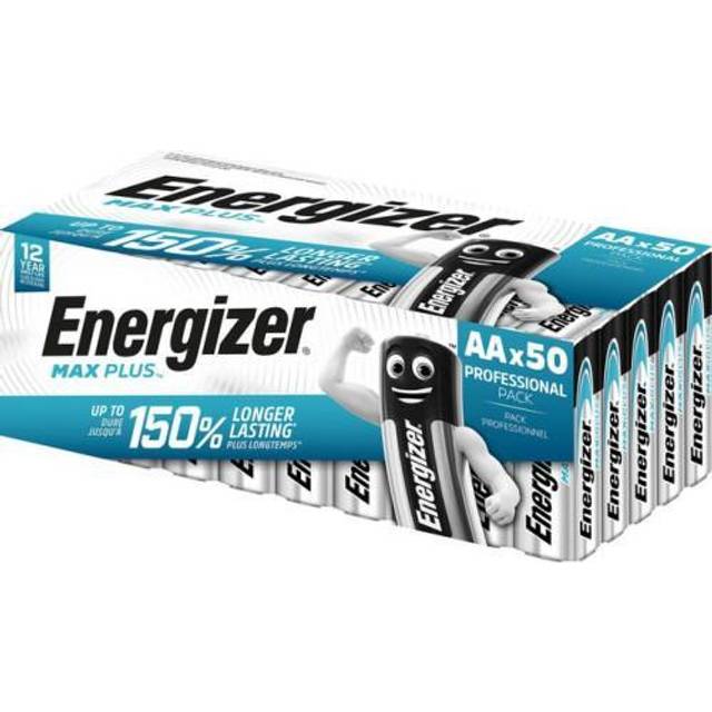 Energizer Max Plus AA Alkaline Batteries (Pack of 50) E303865500