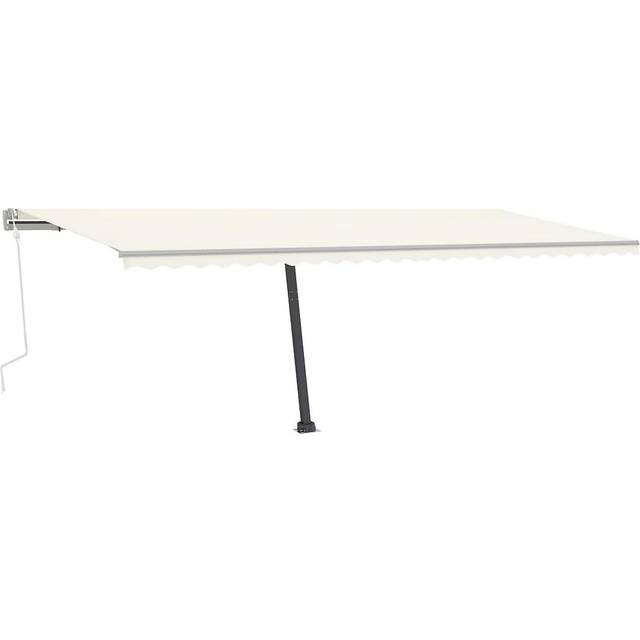 Fristående markis manuell 600x300 cm gräddvit