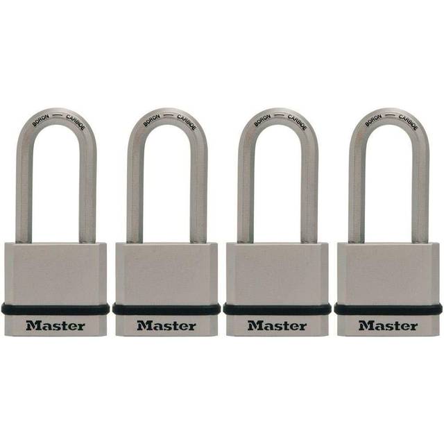 Master Lock M530XQLH Magnum Solid Steel Keyed Alike Padlocks  1-3/4 in. Wide  4 Pack Keyed-Alike