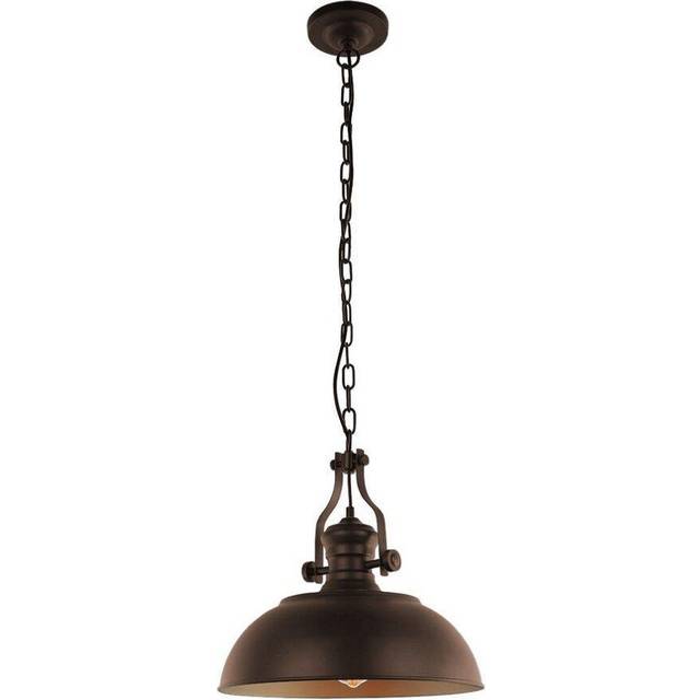 Italux - Rosalia - Industrial And Retro Hanging Pendant Bronze, Golden 1 Light with Metal Alloy Shade, E27