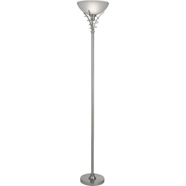 Searchlight 5222SS Uplighter - Linea Satin Silver Scroll Flopr Lamp /a